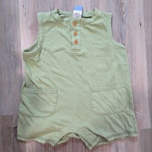 Little Lad Green Sleeveless Baby Romper Size 24m